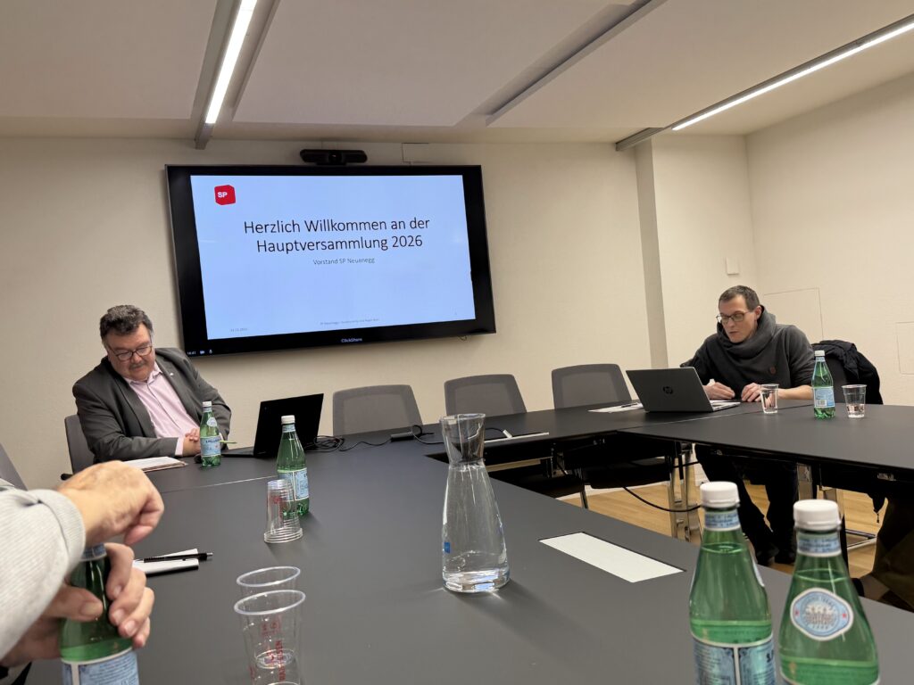Die Hauptversammlung 2026 der SP Neuenegg beginnt.